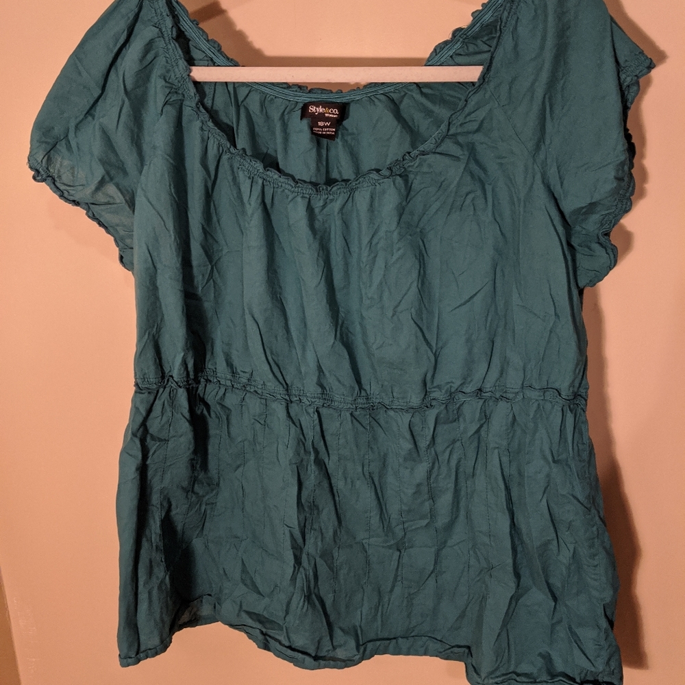 Teal shirt